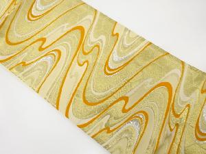 アンティーク　流水模様織り出し袋帯（着用可）